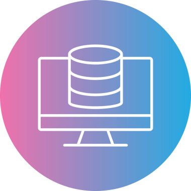 Sunucu. Web simgesi basit illüstrasyon