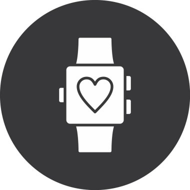 kalp saati simgesi ana hatlar biçiminde