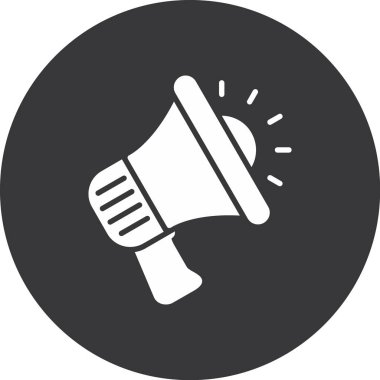 Moda biçimi izole edilmiş arkaplanda duyuru simgesi