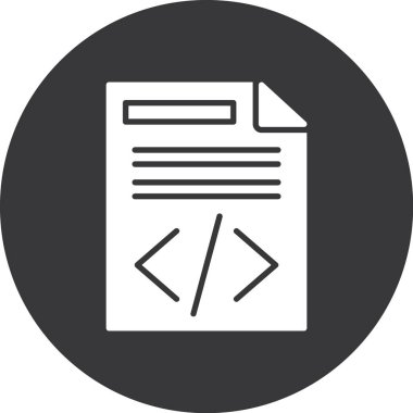 Kodlama. Web simgesi basit illüstrasyon