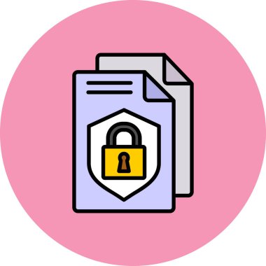 Kilit. Web simgesi basit illüstrasyon