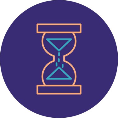 Kum saatinin vektör çizimi