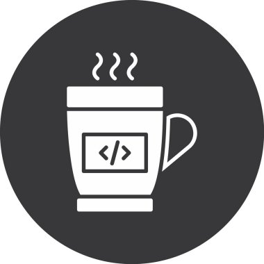 kahve simgesi, vektör illüstrasyonu