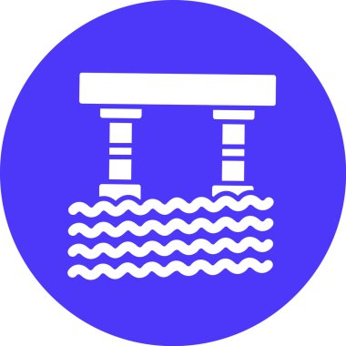 Bir havuz simgesinin vektör illüstrasyonu