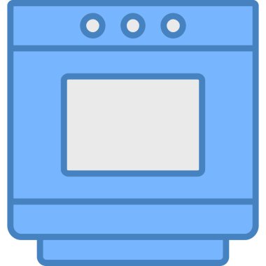 Fırın simgesi, vektör çizimi