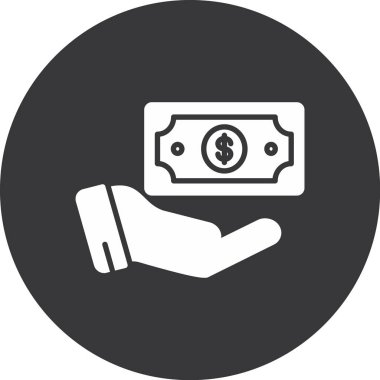 Dolar. Web simgesi basit illüstrasyon