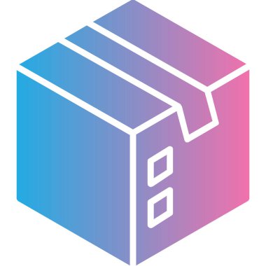 Kutu. Web simgesi basit illüstrasyon