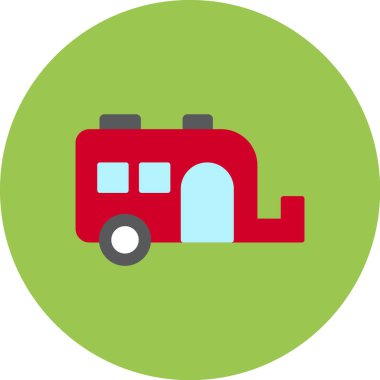 İtfaiye aracı simgesi, illüstrasyon, beyaz arkaplanda vektör