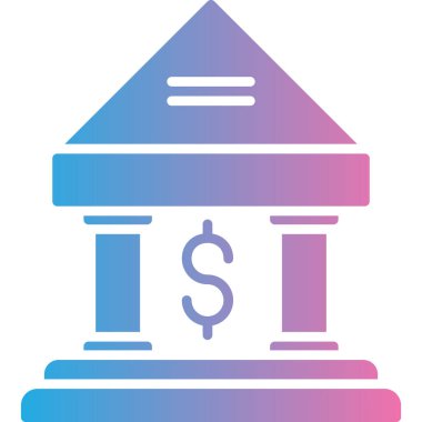 banka simgesi vektör illüstrasyonu