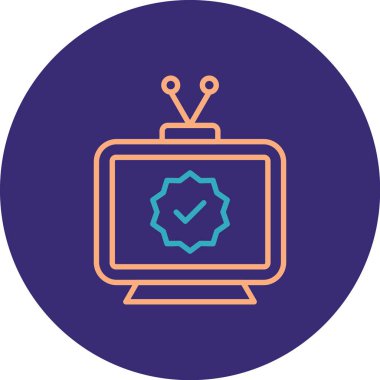 Vektör TV simgesi illüstrasyonu