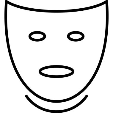 Maske. Web simgesi basit illüstrasyon