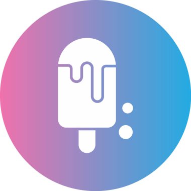 Dondurma simgesinin vektör illüstrasyonu