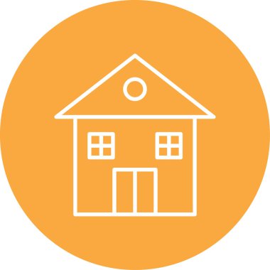 Ev. Web simgesi basit illüstrasyon