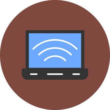 Kablosuz. Web simgesi basit illüstrasyon