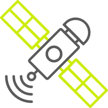 uydu simgesi vektör illüstrasyonu