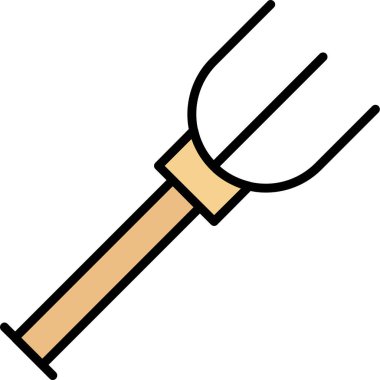 bahçe çatalı bahçe ikonu ana hatları biçiminde