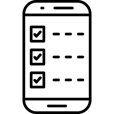 Moda Biçimli İzole Arkaplanda Kontrol Listesi Simgesi