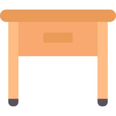 mobilya yassı ikon vektör illüstrasyonu