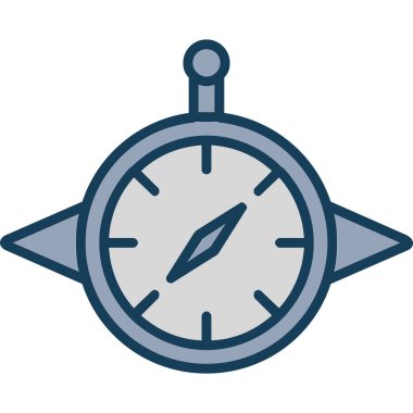 pusula renkli vektör simgesini kolaylıkla düzenleyebilir ya da değiştirebilir