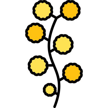 Çiçek. Web simgesi basit illüstrasyon