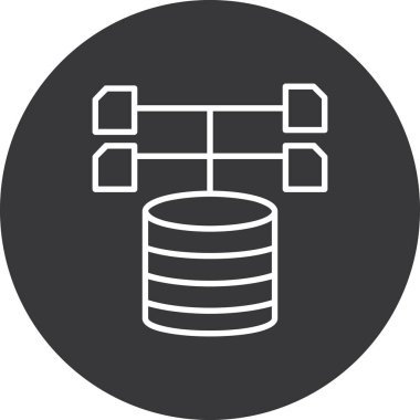 sunucu simgesi, vektör illüstrasyonu, sunucu veritabanı