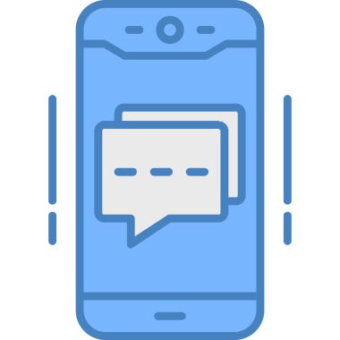 İleti Sohbeti simgesi, vektör illüstrasyonu