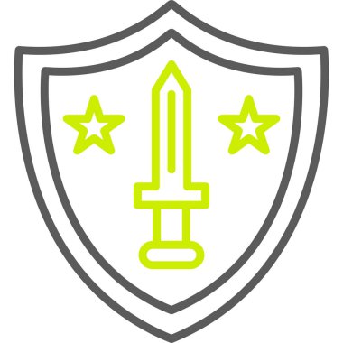 Kalkan. Web simgesi basit illüstrasyon