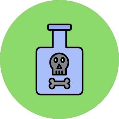 kafatası simgesi, vektör illüstrasyonu