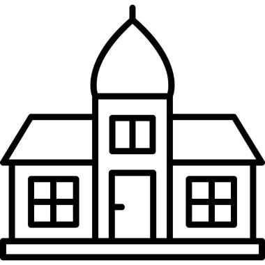 yapı evi simgesini ana hatlar biçiminde inşa etmek