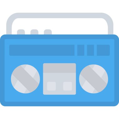 ses kaset müzik simgesi düz stil