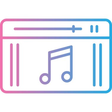 Vektör müzik simgesi illüstrasyonu