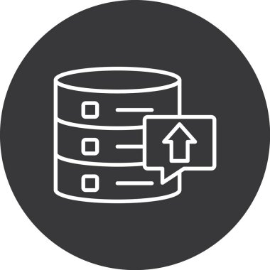 Sunucu. Web simgesi basit illüstrasyon