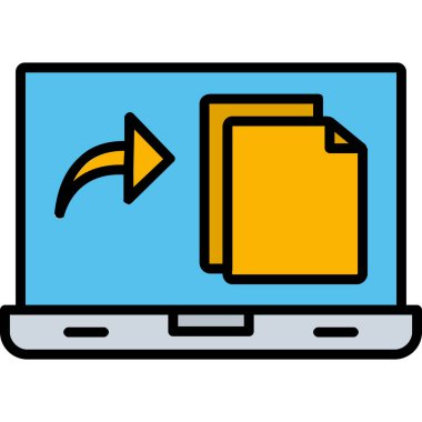 Dosya belgesi renk ana hatları vektörü