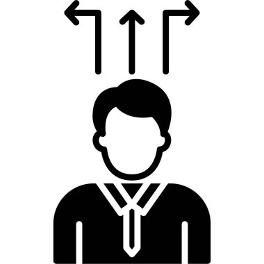 İş adamı simgesi vektör illüstrasyonu