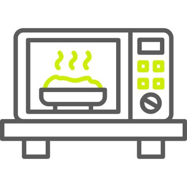 mikrodalga fırın ikonu vektör çizimi