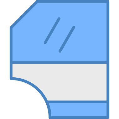 Beyaz arkaplanda mavi kağıt etiketi