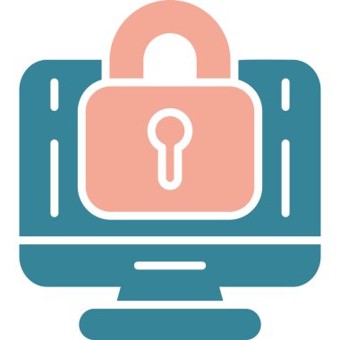 Güvenlik. Web simgesi basit illüstrasyon