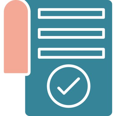 Kontrol listesi simgesi. vektör illüstrasyonu