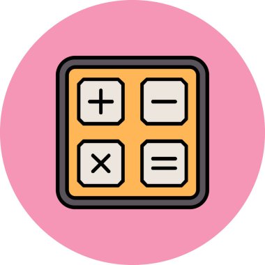 hesap makinesi simgesi vektör illüstrasyonu