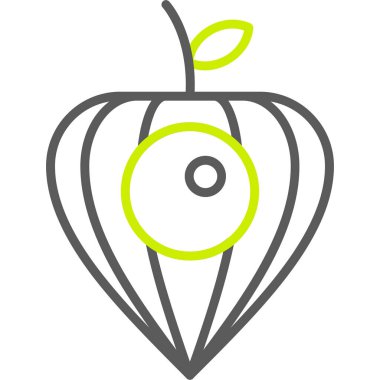 elma ikonu vektör illüstrasyonu