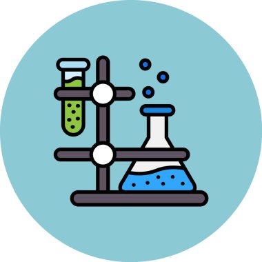 Kimya şişesi. Basit resimleme