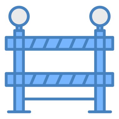Bariyer. Web simgesi basit illüstrasyon
