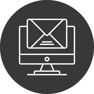 Dizüstü bilgisayar simgesinin vektör çizimi