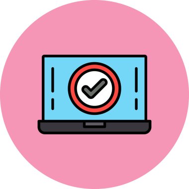 Simgesini denetleyin. Vektör çizim