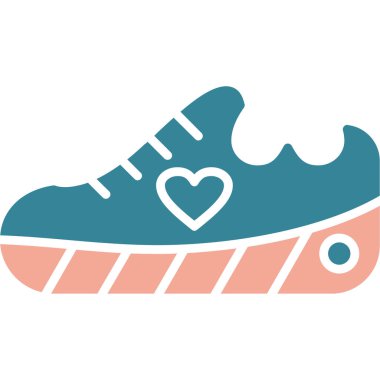 spor ayakkabısı ikon vektör illüstrasyonu