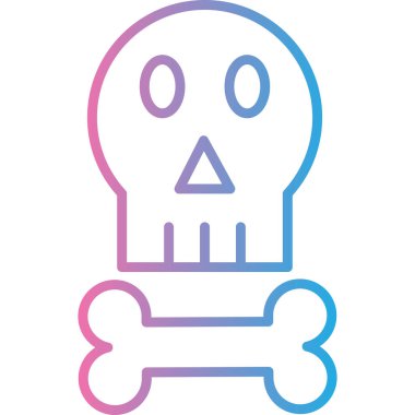 Kafatası. Web simgesi basit illüstrasyon