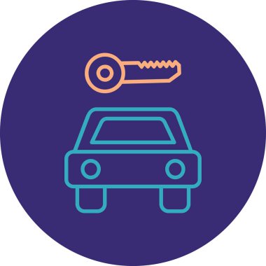 Anahtar simgesi vektör illüstrasyonu