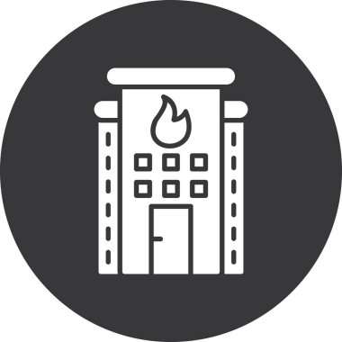 Yangın. Web simgesi basit illüstrasyon