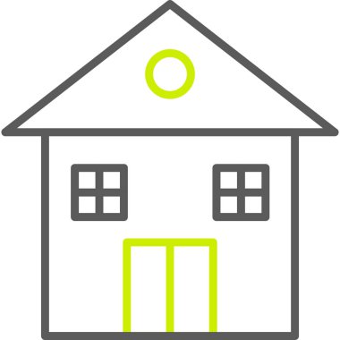 Ev. Web simgesi basit illüstrasyon