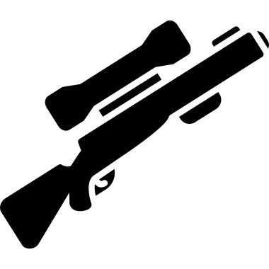 Tüfek. Web simgesi basit illüstrasyon